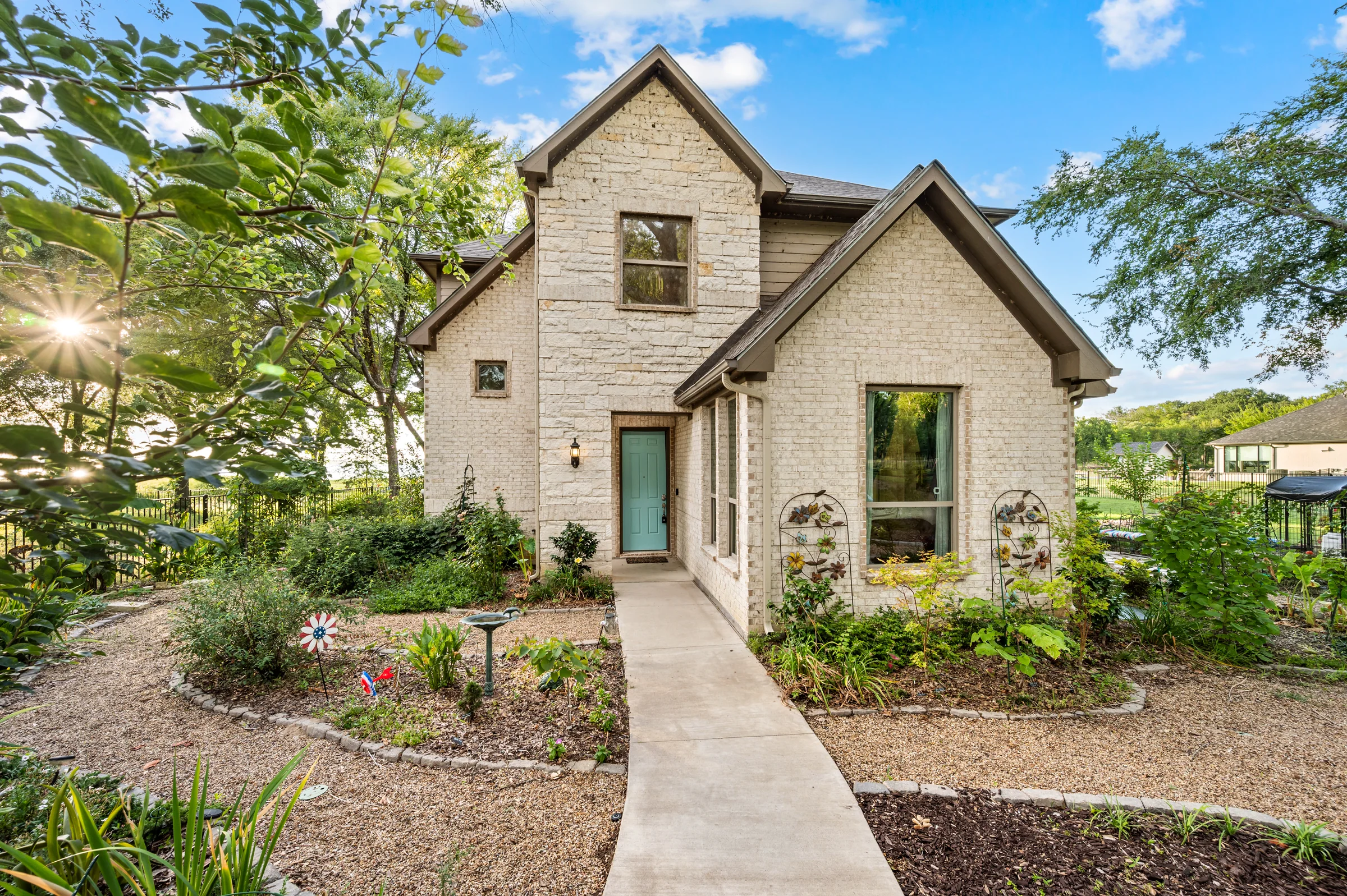 Front exterior and established garden